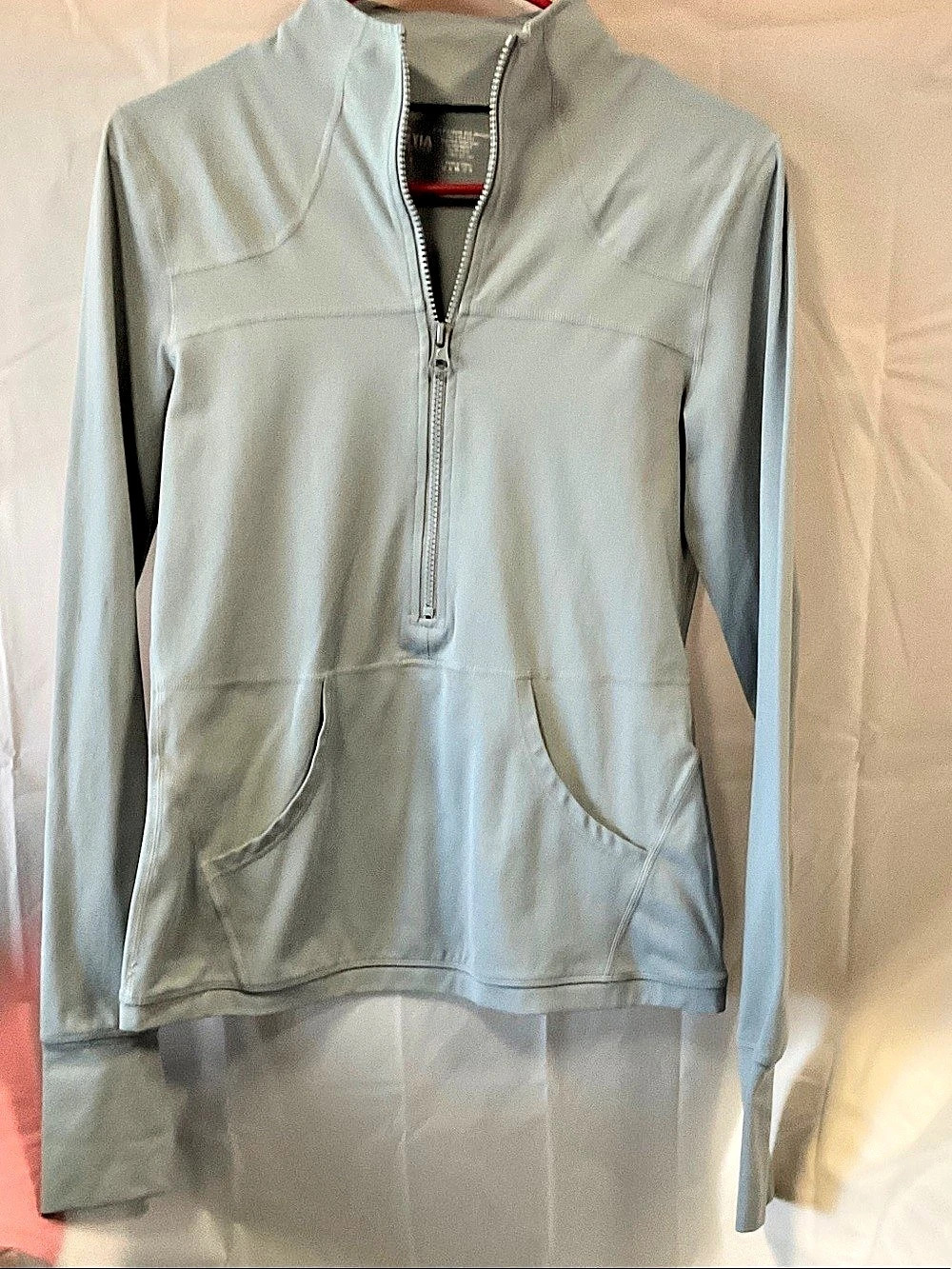 Zyia Active Pocket 1/2 Zip Pullover Gray Women'Small